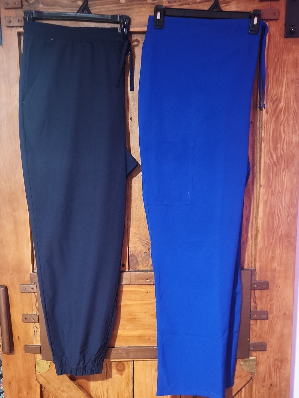PLUS Unisex Scrubs Blue and Black  Pants Duo